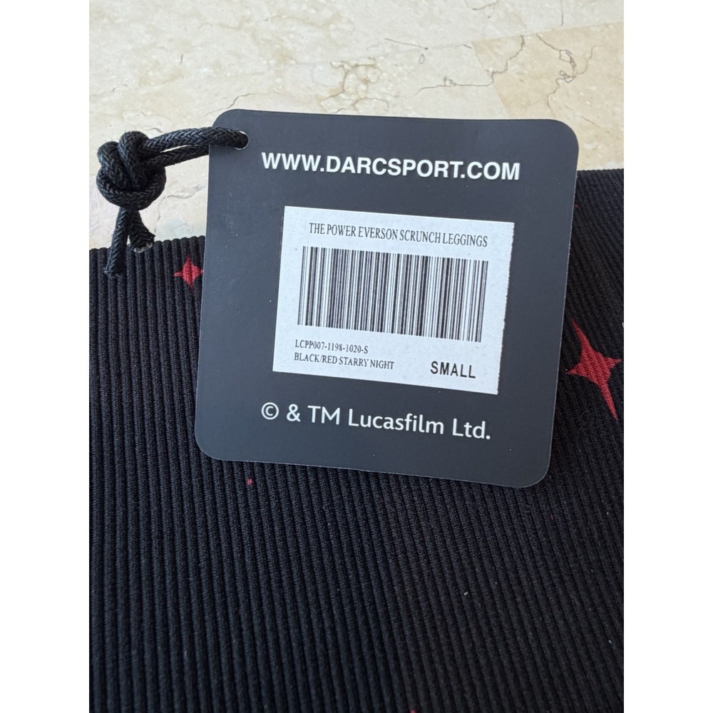 Darc Sport Women's Star Wars Power Everson Scrunch Ankle Leggings S Black/Red - Picture 6 of 10